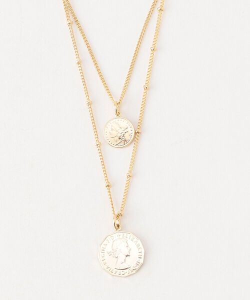 NOLLEY’S（ノーリーズ）の「[新色追加]コイン2連ネックレス（ネックレス・レディース・ゴールド・FREE）」の3枚目の写真