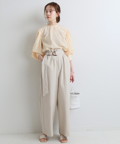 【めっちゃ変わる】 IENA（イエナ）の「カラーボリュームスリーブブラウス◇（シャツ トップス