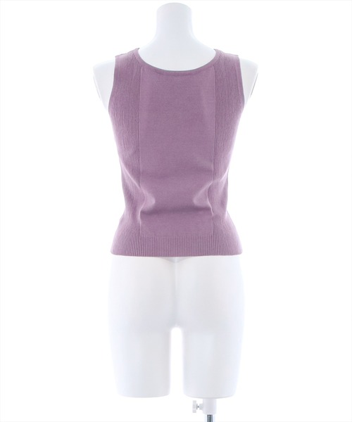 clear（クリア）の「リブニットタンクトップ（タンクトップ・レディース・ブラック/パープル/サンドベージュ/モカ・F）」の12枚目の写真