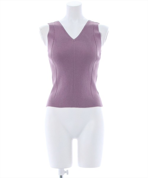 clear（クリア）の「リブニットタンクトップ（タンクトップ・レディース・ブラック/パープル/サンドベージュ/モカ・F）」の20枚目の写真