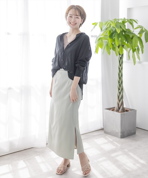 clear（クリア）の「リブニットタンクトップ（タンクトップ・レディース・ブラック/パープル/サンドベージュ/モカ・F）」の21枚目の写真