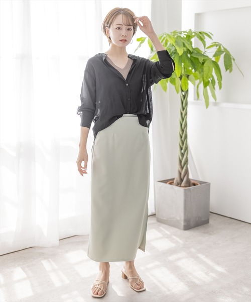 clear（クリア）の「リブニットタンクトップ（タンクトップ・レディース・ブラック/パープル/サンドベージュ/モカ・F）」の14枚目の写真