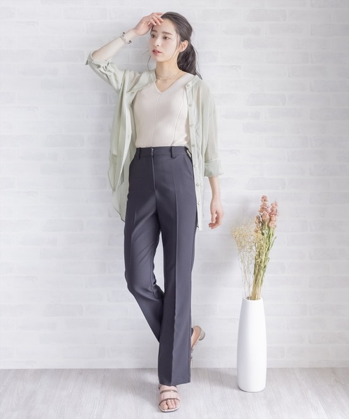 clear（クリア）の「リブニットタンクトップ（タンクトップ・レディース・ブラック/パープル/サンドベージュ/モカ・F）」の22枚目の写真