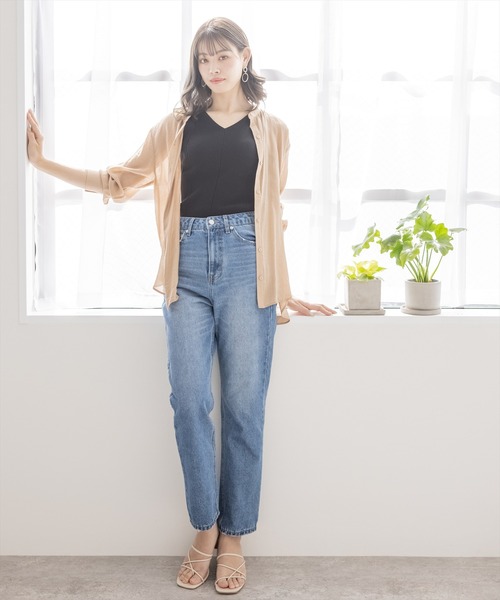 clear（クリア）の「リブニットタンクトップ（タンクトップ・レディース・ブラック/パープル/サンドベージュ/モカ・F）」の9枚目の写真