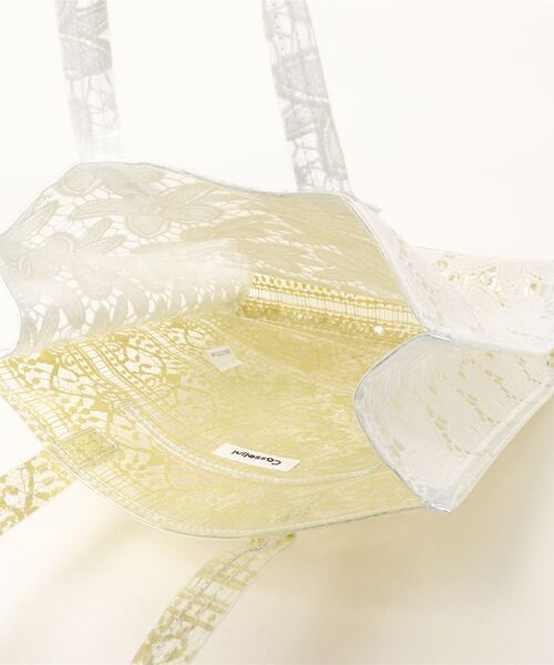 Casselini（キャセリーニ）の「・Casselini　レーストート＊（トートバッグ・レディース・ホワイト/ベージュ/ラベンダー・FREE）」の11枚目の写真