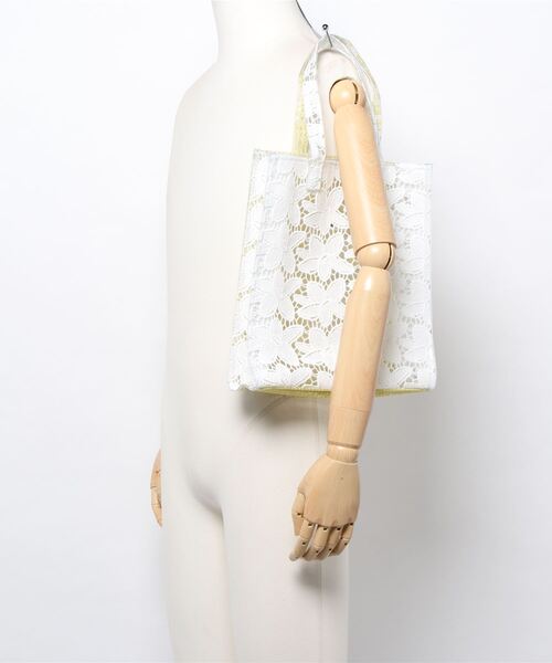 Casselini（キャセリーニ）の「・Casselini　レーストート＊（トートバッグ・レディース・ホワイト/ベージュ/ラベンダー・FREE）」の19枚目の写真