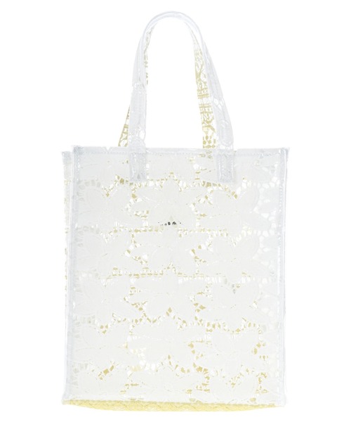 Casselini（キャセリーニ）の「・Casselini　レーストート＊（トートバッグ・レディース・ホワイト/ベージュ/ラベンダー・FREE）」の9枚目の写真