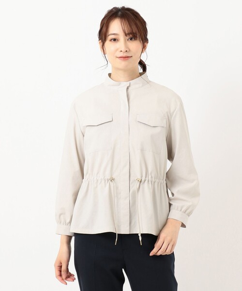 J.PRESS(ジェイプレス)の「【洗える】ソフトタイプライター ジャケット(ブルゾン・レディース・カーキ系/ベージュ系・T13/T15)」の9枚目の写真