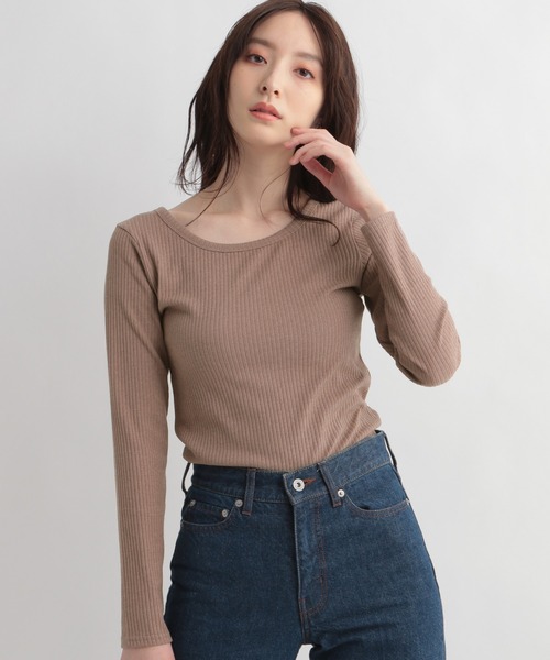 Andemiu（アンデミュウ）の「バックデザインカットソー948011（Tシャツ/カットソー・レディース・ブラック/ブラウン/オフホワイト・FREE）」の4枚目の写真