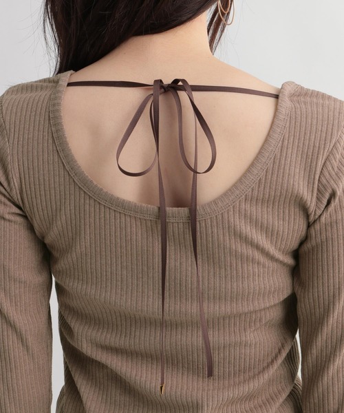 Andemiu（アンデミュウ）の「バックデザインカットソー948011（Tシャツ/カットソー・レディース・ブラック/ブラウン/オフホワイト・FREE）」の20枚目の写真