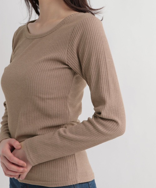 Andemiu（アンデミュウ）の「バックデザインカットソー948011（Tシャツ/カットソー・レディース・ブラック/ブラウン/オフホワイト・FREE）」の9枚目の写真