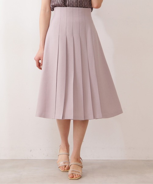 PROPORTION BODY DRESSING(プロポーションボディドレッシング)の「フロントタックスカート / 1211120505(スカート・レディース・ピンク系その他2/ダークベージュ/オフホワイト・SMALL/MEDIUM)」の6枚目の写真