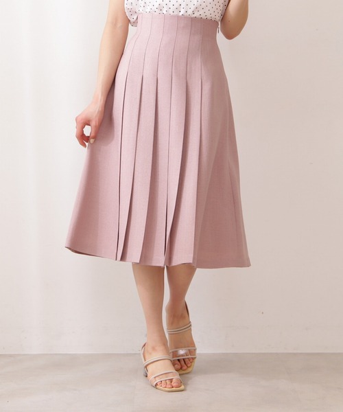 PROPORTION BODY DRESSING(プロポーションボディドレッシング)の「フロントタックスカート / 1211120505(スカート・レディース・ピンク系その他2/ダークベージュ/オフホワイト・SMALL/MEDIUM)」の17枚目の写真