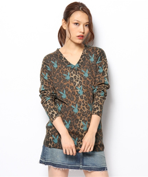 HYSTERIC GLAMOUR | RABBITHEAD×LEO総柄 プルオーバー(ニット/セーター)