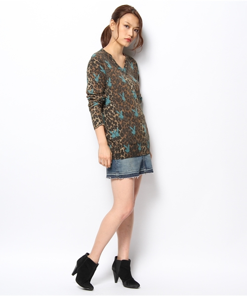 HYSTERIC GLAMOUR（ヒステリックグラマー）の「RABBITHEAD×LEO総柄 プルオーバー（ニット/セーター・レディース・ピンク系その他/ブルー系その他・FREE）」の6枚目の写真