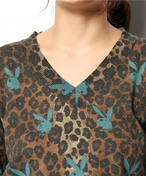 HYSTERIC GLAMOUR（ヒステリックグラマー）の「RABBITHEAD×LEO総柄 プルオーバー（ニット/セーター・レディース・ピンク系その他/ブルー系その他・FREE）」の7枚目の写真