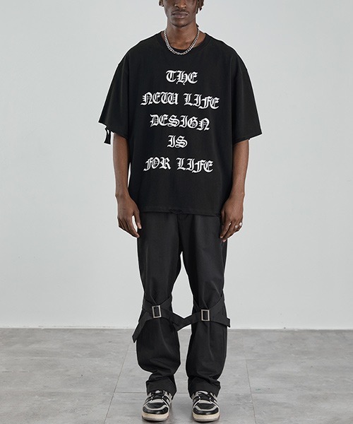 HARSH AND CRUEL(ハーシュアンドクルーエル)の「【Harsh and Cruel】Design Belt Work Pants HM211071007(カーゴパンツ・メンズ・ブラック・L/M/S)」の4枚目の写真