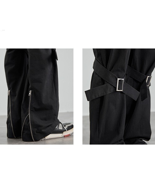 HARSH AND CRUEL(ハーシュアンドクルーエル)の「【Harsh and Cruel】Design Belt Work Pants HM211071007(カーゴパンツ・メンズ・ブラック・L/M/S)」の6枚目の写真