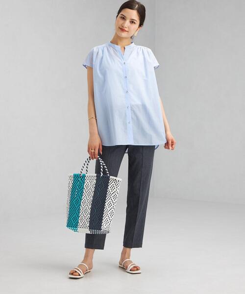 green label relaxing(グリーンレーベルリラクシング)の「FFC C/NY エアリー ギャザー ブラウス(シャツ/ブラウス・レディース・ライトブルー/ブラック/イエロー・FREE)」の15枚目の写真