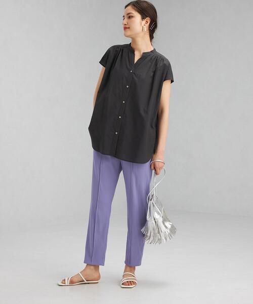 green label relaxing(グリーンレーベルリラクシング)の「FFC C/NY エアリー ギャザー ブラウス(シャツ/ブラウス・レディース・ライトブルー/ブラック/イエロー・FREE)」の17枚目の写真