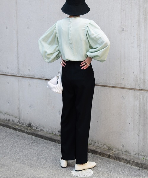 Marient（マリエント）の「ギャザースリーブバルーンBL（シャツ/ブラウス・レディース・ミント・FREE）」の5枚目の写真