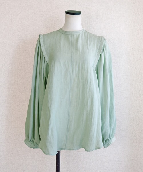 Marient（マリエント）の「ギャザースリーブバルーンBL（シャツ/ブラウス・レディース・ミント・FREE）」の3枚目の写真