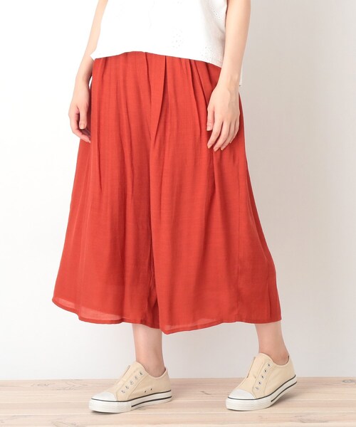 Cutie Blonde（キューティーブロンド）の「◆累計34万本！【S-L/すそくるっ】スラブ調ワイドパンツ（その他パンツ・レディース・ブラック/ダークオレンジ/カーキ/ライトベージュ/黄緑系・03/02/01）」の5枚目の写真