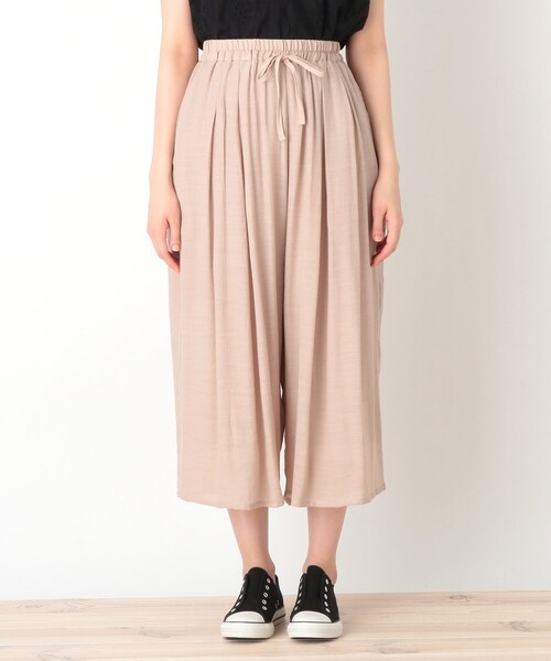 Cutie Blonde（キューティーブロンド）の「◆累計34万本！【S-L/すそくるっ】スラブ調ワイドパンツ（その他パンツ・レディース・ブラック/ダークオレンジ/カーキ/ライトベージュ/黄緑系・03/02/01）」の8枚目の写真