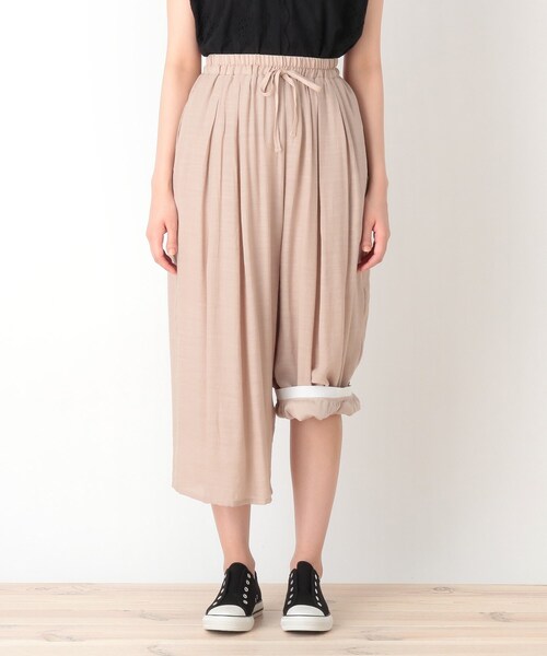 Cutie Blonde（キューティーブロンド）の「◆累計34万本！【S-L/すそくるっ】スラブ調ワイドパンツ（その他パンツ・レディース・ブラック/ダークオレンジ/カーキ/ライトベージュ/黄緑系・03/02/01）」の15枚目の写真