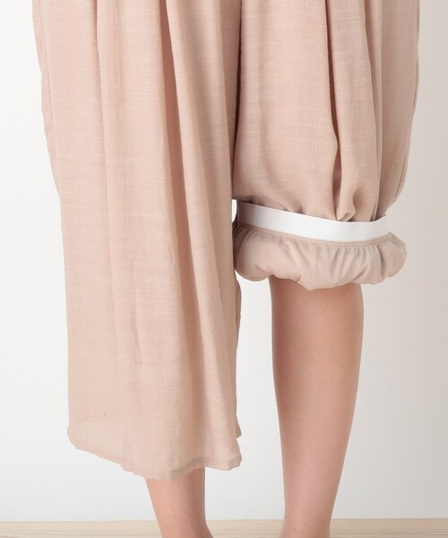 Cutie Blonde（キューティーブロンド）の「◆累計34万本！【S-L/すそくるっ】スラブ調ワイドパンツ（その他パンツ・レディース・ブラック/ダークオレンジ/カーキ/ライトベージュ/黄緑系・03/02/01）」の9枚目の写真