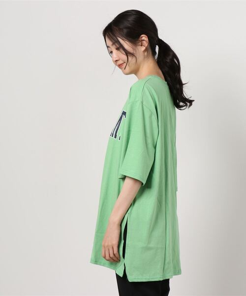 Figments（フィグメンツ）の「SUNBURNTロゴT（Tシャツ/カットソー・レディース・ブラック/グリーン・FREE）」の14枚目の写真