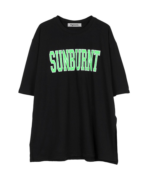 Figments（フィグメンツ）の「SUNBURNTロゴT（Tシャツ/カットソー・レディース・ブラック/グリーン・FREE）」の6枚目の写真