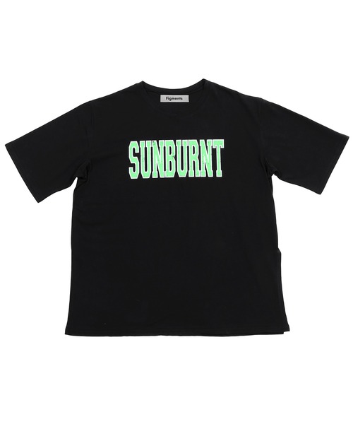 Figments（フィグメンツ）の「SUNBURNTロゴT（Tシャツ/カットソー・レディース・ブラック/グリーン・FREE）」の9枚目の写真
