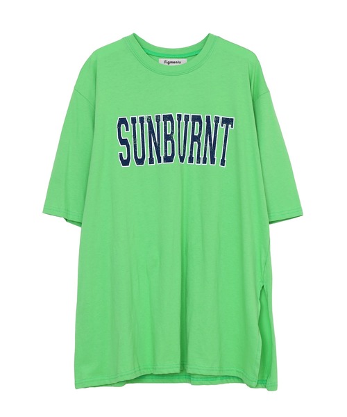 Figments（フィグメンツ）の「SUNBURNTロゴT（Tシャツ/カットソー・レディース・ブラック/グリーン・FREE）」の12枚目の写真