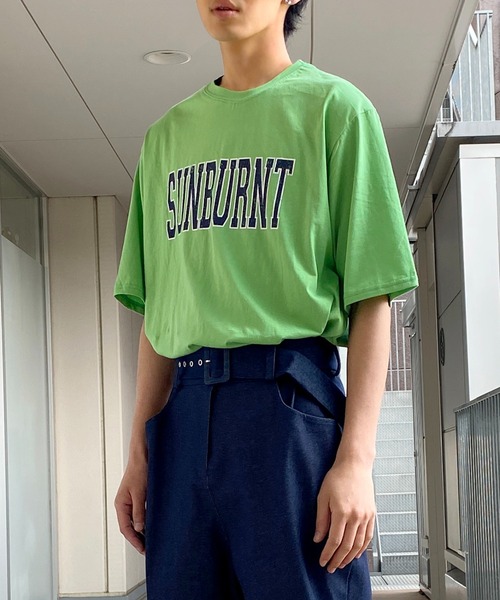 Figments（フィグメンツ）の「SUNBURNTロゴT（Tシャツ/カットソー・レディース・ブラック/グリーン・FREE）」の19枚目の写真