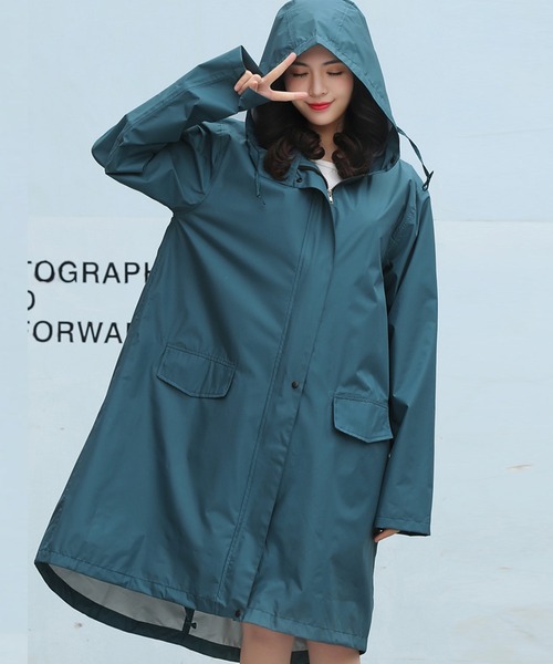 DAY CLOSET（デイ クローゼット）の「撥水フードレインコート+収納袋 2