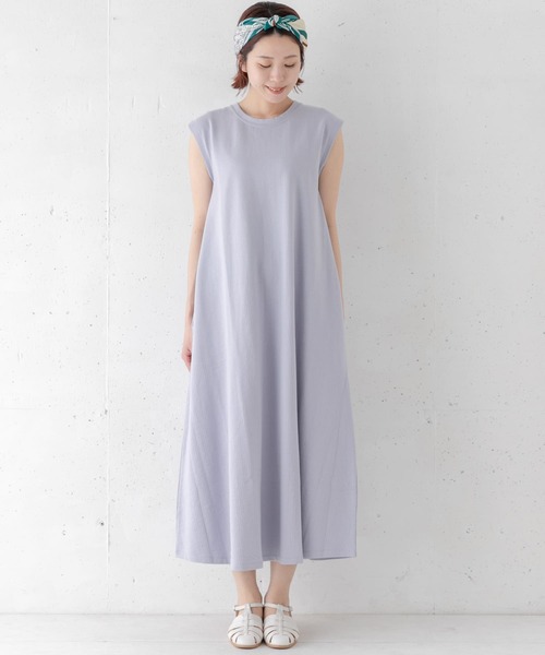 URBAN RESEARCH Sonny Label（アーバンリサーチサニーレーベル）の「ストライプジャガードAラインワンピース（ワンピース・レディース・チャコールグレー/オフホワイト/パープル・FREE）」の8枚目の写真