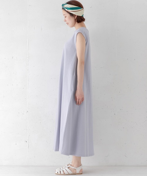 URBAN RESEARCH Sonny Label（アーバンリサーチサニーレーベル）の「ストライプジャガードAラインワンピース（ワンピース・レディース・チャコールグレー/オフホワイト/パープル・FREE）」の9枚目の写真