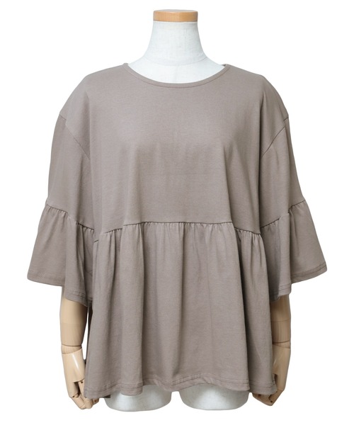 reca（レカ）の「ギャザーフレアカットソー（Tシャツ/カットソー・レディース・ブラック/オフホワイト/グレイッシュベージュ・FREE）」の18枚目の写真