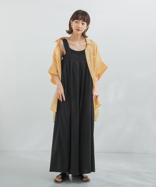 KBF（ケイビーエフ）の「ワイドタックサロペット（サロペット/オーバーオール・レディース・パープル系その他/ライトベージュ/ブラック・ONE）」の12枚目の写真