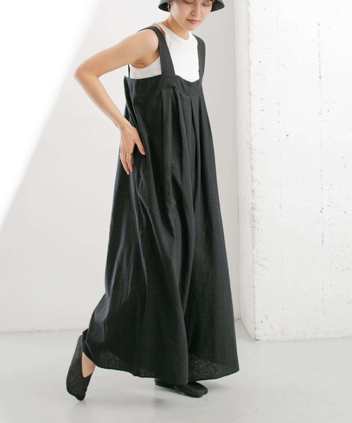 KBF（ケイビーエフ）の「ワイドタックサロペット（サロペット/オーバーオール・レディース・パープル系その他/ライトベージュ/ブラック・ONE）」の13枚目の写真