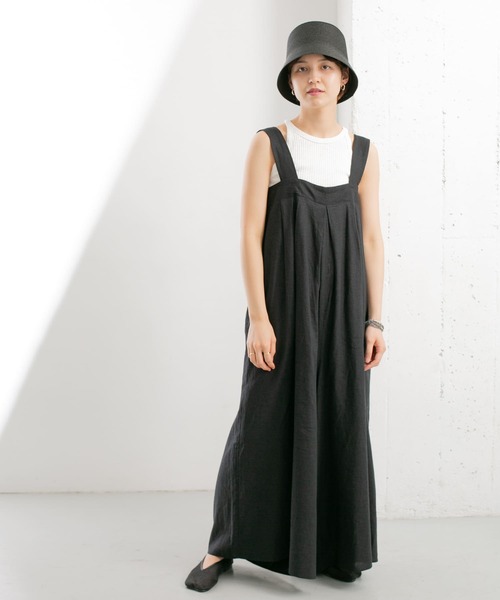 KBF（ケイビーエフ）の「ワイドタックサロペット（サロペット/オーバーオール・レディース・パープル系その他/ライトベージュ/ブラック・ONE）」の16枚目の写真