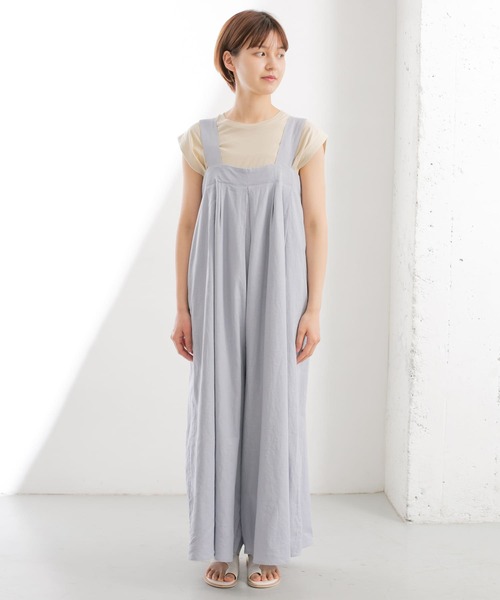 KBF（ケイビーエフ）の「ワイドタックサロペット（サロペット/オーバーオール・レディース・パープル系その他/ライトベージュ/ブラック・ONE）」の21枚目の写真