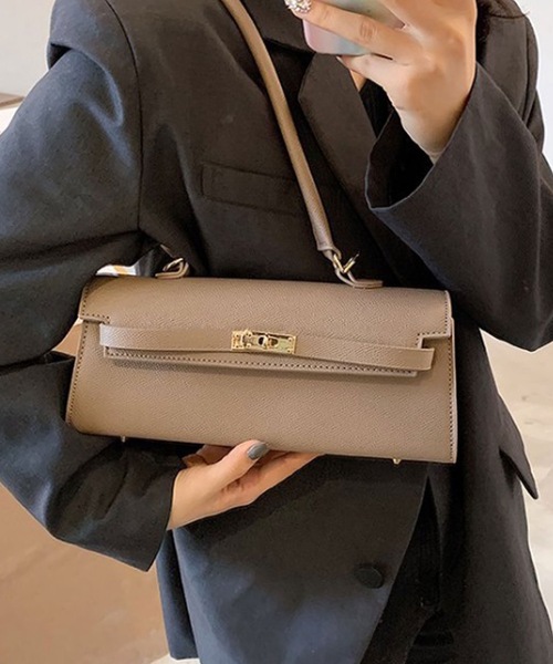 LUGG NAGG（ラグナグ）の「横長ワンハンドルショルダーバッグ（ショルダーバッグ・レディース・ホワイト/ブラック/カーキブラウン/ブラウン・FREE）」の6枚目の写真