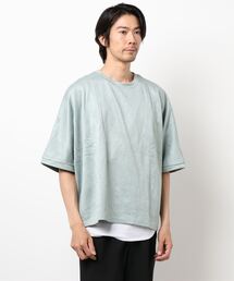 フェイクスエードドルマンビッグシルエットＴシャツ 　タンクトップセット