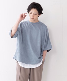 フェイクスエードドルマンビッグシルエットＴシャツ 　タンクトップセット
