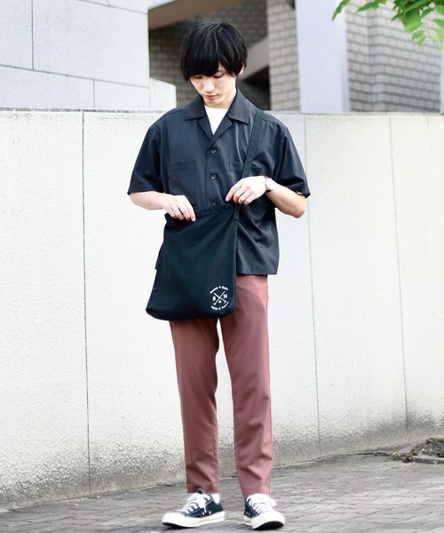 Beauty&Habit（ビューティアンドハビット）の「【Beauty＆Habit】キャンバスワンポイントロゴショルダーバッグ（ショルダーバッグ・メンズ・ブラック/ネイビー/グレー・FREE）」の19枚目の写真