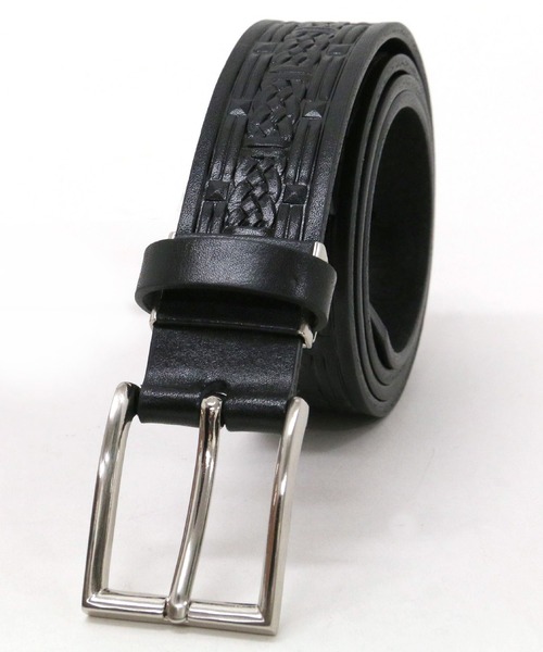 Wrangler(ラングラー)の「Wrangler/ラングラー 日本製 型押し レザーベルト(ベルト・メンズ・ブラック/ダークブラウン/ブラウン・FREE)」の5枚目の写真