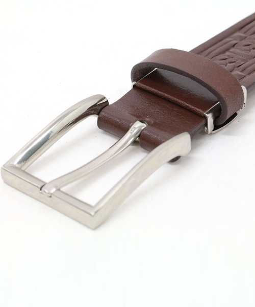 Wrangler(ラングラー)の「Wrangler/ラングラー 日本製 型押し レザーベルト(ベルト・メンズ・ブラック/ダークブラウン/ブラウン・FREE)」の11枚目の写真