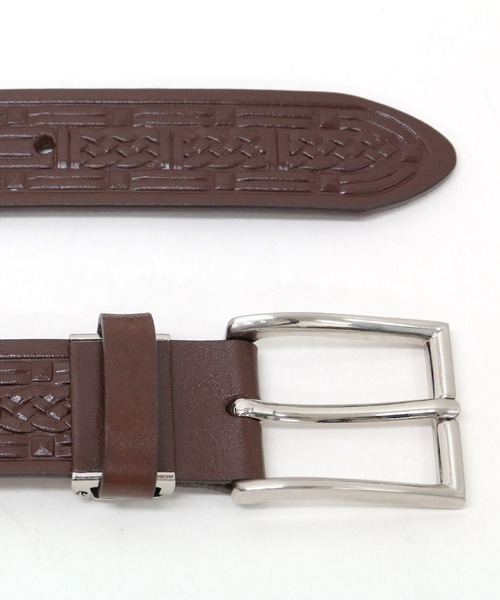 Wrangler(ラングラー)の「Wrangler/ラングラー 日本製 型押し レザーベルト(ベルト・メンズ・ブラック/ダークブラウン/ブラウン・FREE)」の14枚目の写真